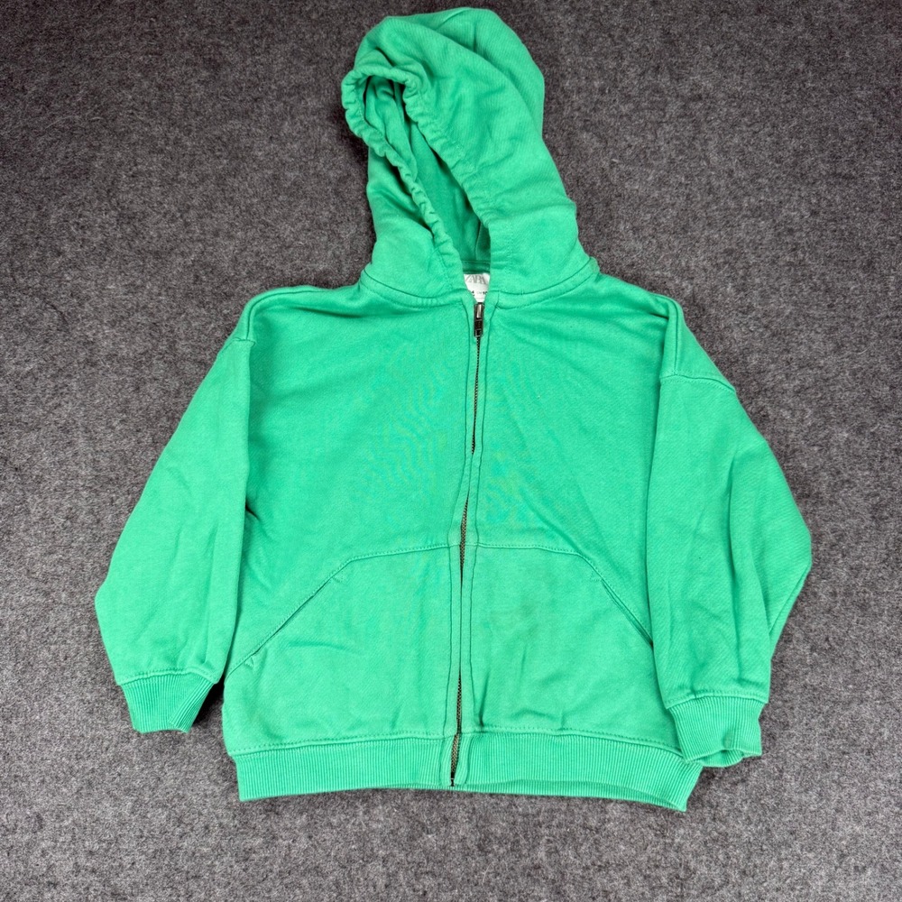 Zara Kids Full Zip Hoodie Green Size‎ 3-4 Years Childrens Sweatshirt